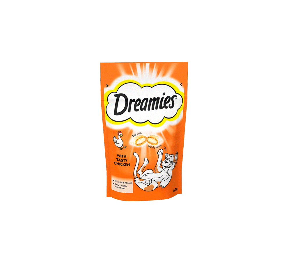 تشویقی گربه دریمیز با طعم مرغ Dreamies Cat Snack Chicken