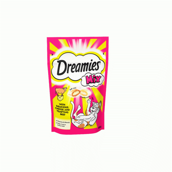 تشویقی گربه دریمیز طعم گوشت پنیر Dreamies Snack Cheese Beef