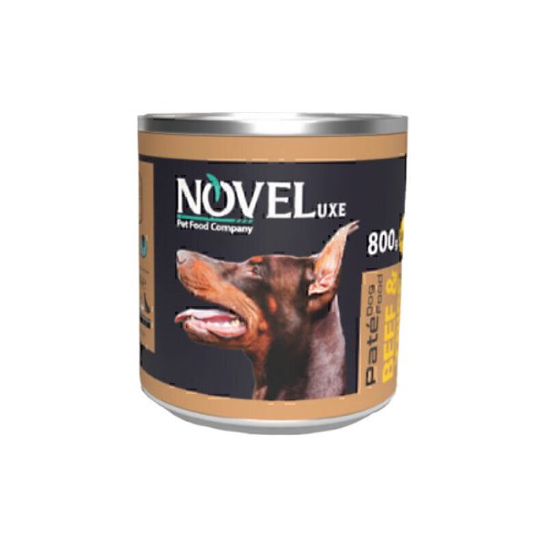 کنسرو غذای سگ نوول طعم گوشت گاو سیرابی Novel Pate Beef Trip