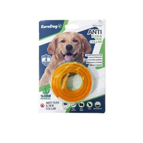 قلاده ضد کک و کنه سگ رنگ نارنجی یوروداگ (EuroDog)