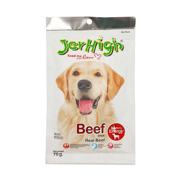 تشویقی سگ با طعم گوشت گاو جرهای Jerhigh Stick Beef وزن 70 گرم