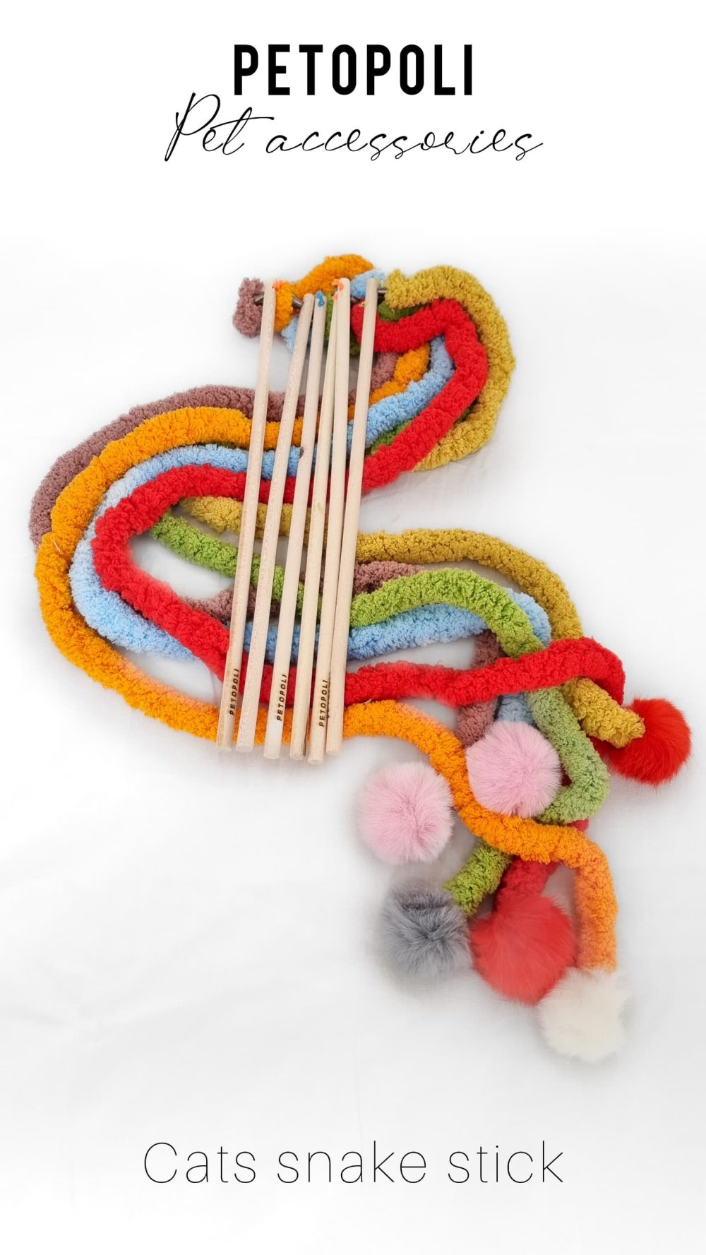 اسباب بازی گربه مدل چوب ماهیگیری دسته چوبی پتوپولی 2 اسباب بازی گربه مدل چوب ماهیگیری دسته چوبی پتوپولی - Image 2