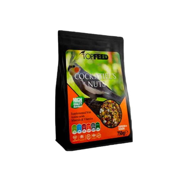 غذای آجیلی عروس هلندی TopFeed Cockatiel's Nuts تاپ فید وزن 750 گرم