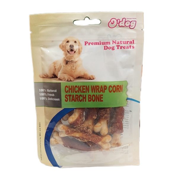 تشویقی استخوانی سگ اوداگ با طعم مرغ نشاسته ذرت O'dog Dog Stick Treat With Chicken Flavor