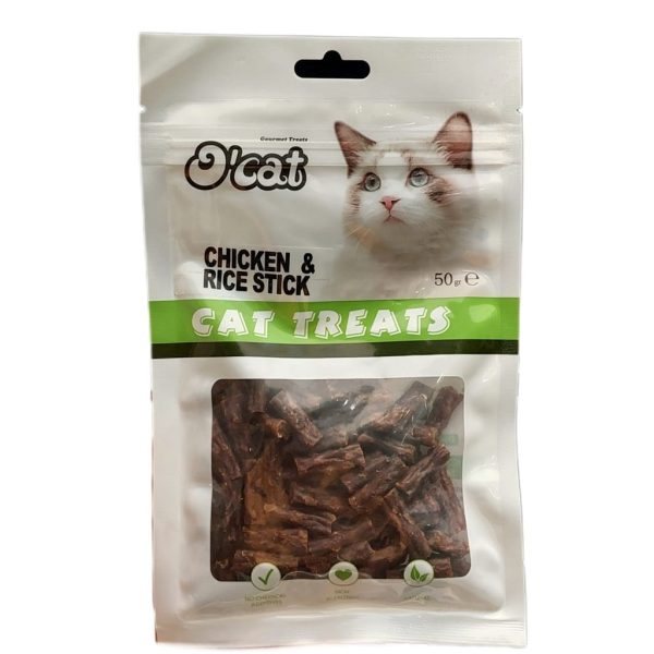 تشویقی گربه اوکت مدل مرغ و برنج O'cat Chicken & Rice Stick Cat Treat