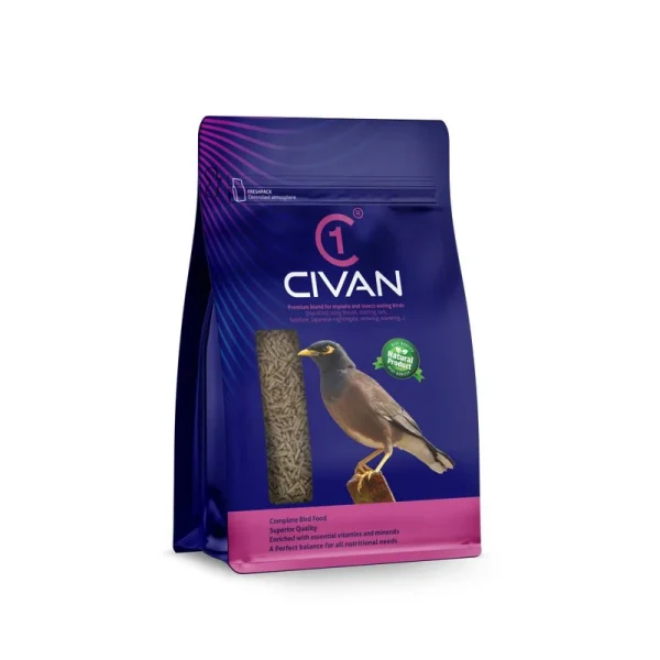 غذای خشک مخصوص مرغ مینا سیوان Civan مدل پاکتی وزن 750 گرم