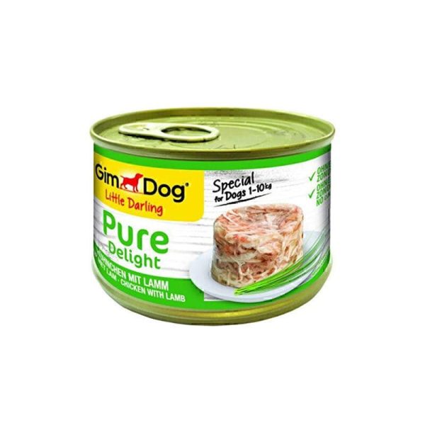 کنسرو غذای سگ جیم‌ داگ طعم مرغ و بره GimDog Little Darling With Chicken & Lamb وزن 150 گرم