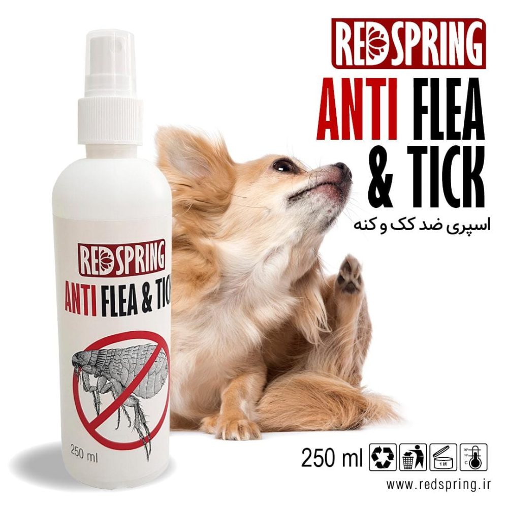 اسپری ضد کک، کنه و انگل حیوانات، سگ و گربه رداسپرینگ Red spring anti-flea and tick Dog and cat حجم 250 میلی لیتر 1 اسپری ضد کک، کنه و انگل حیوانات، سگ و گربه رداسپرینگ Red spring anti-flea and tick Dog and cat حجم 250 میلی لیتر