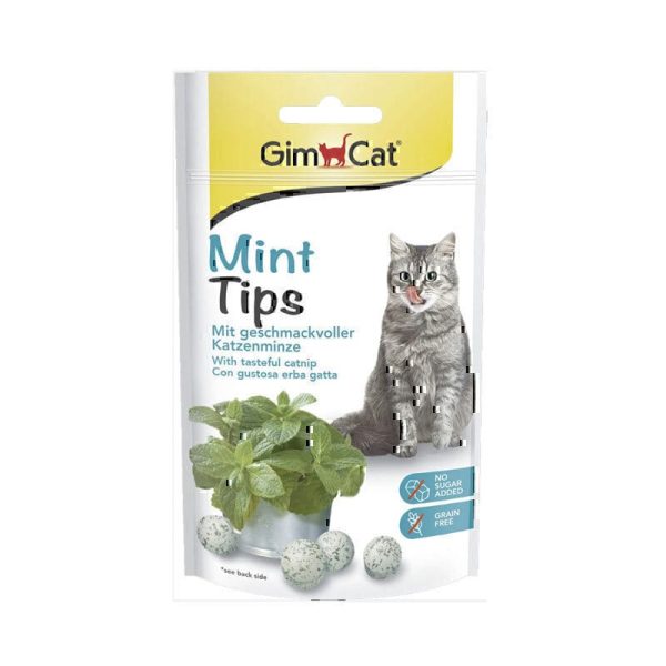 تشویقی گربه جیم کت با طعم نعنا و کت نیپ GimCat Mint Cat Snacks وزن 40 گرم