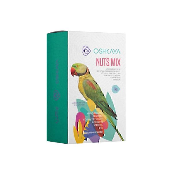 خوراک آجیلی طوطی اوشکایا OSHKAYA وزن 1 کیلوگرم