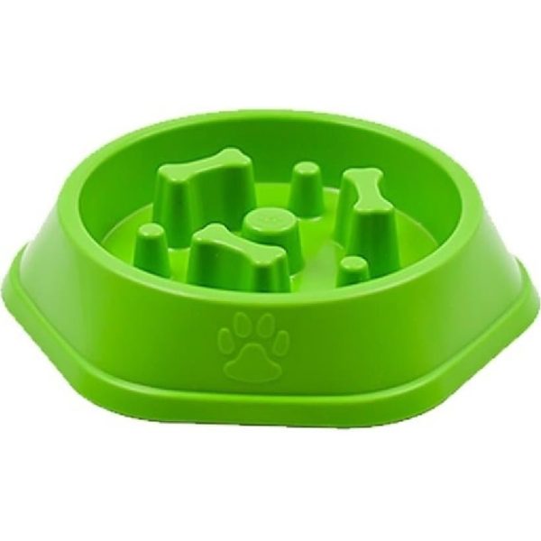ظرف غذا آرام خور سگ و گربه طرح استخوان 6 ضلعی قطر 24 سانتیمتر