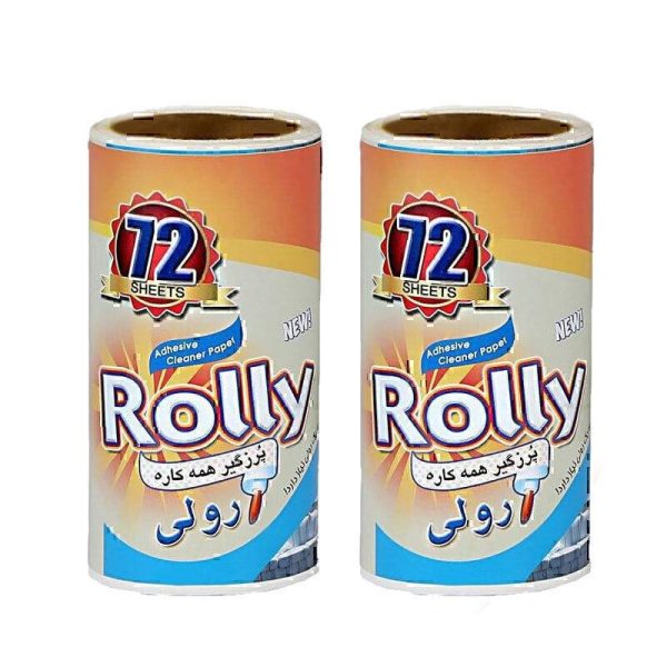 یدک پرزگیر رولی چسبی دوبل کوچک مدل رولی بسته 2 عددی ROLLY