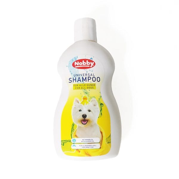شامپو یونیورسال مناسب همه نژادهای سگ رایحه بادام Universal Shampoo برند نوبی Nobby