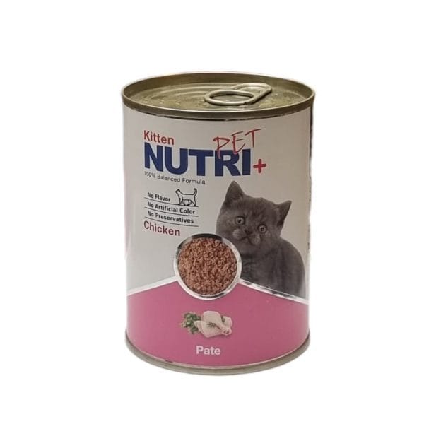 حراج بلک فرایدی جمعه سیاه 4 کنسرو بچه گربه نوتری پلاس با طعم پته مرغ NUTRI pet Kitten Pate With Chicken
