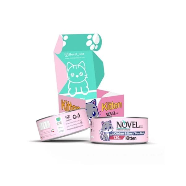 حراج بلک فرایدی جمعه سیاه 1 کنسرو بچه گربه نوول با طعم مرغ و جگر Novel Kitten Pate With Chicken and Liver وزن 120 گرم