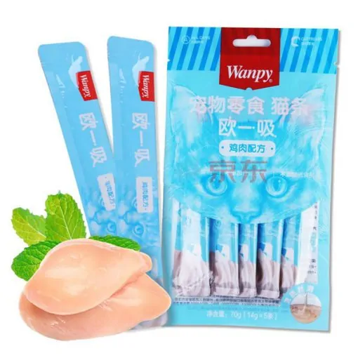 بستنی گربه ونپی با طعم گوشت مرغ Wanpy Treat Chicken وزن 14 گرم