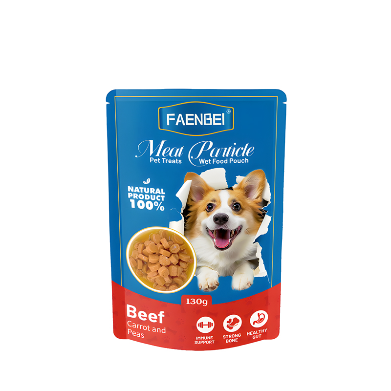 پوچ سگ فنبی با طعم گوشت گاو و هویج و نخود Faenbei Dog Pouch with Beef & Carrot & Peas وزن 130 گرم 1 پوچ سگ فنبی با طعم گوشت گاو و هویج و نخود Faenbei Dog Pouch with Beef & Carrot & Peas وزن 130 گرم