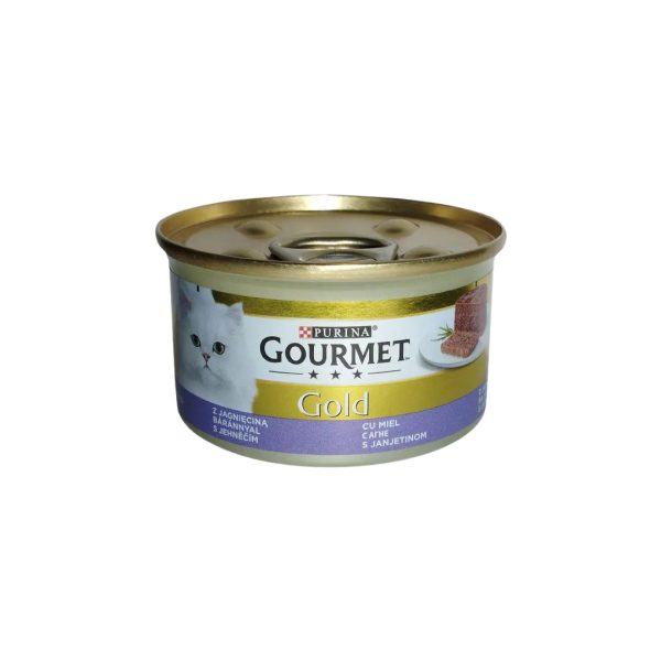 کنسرو غذای گربه گورمت با طعم گوشت بره Gourmet Gold وزن ۸۵ گرم