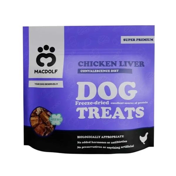 تشویقی جویدنی سگ بالغ مکدلف با طعم جگر مرغ Macdolf Adult Dog Treat With Chicken Liver Flavor