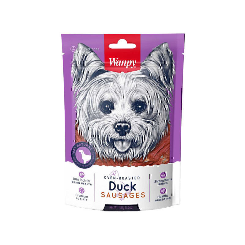 تشویقی سگ ونپی Wanpy OWEN ROASTED DUCK SAUSAGE مدل سوسیس اردک وزن 100 گرم 1 تشویقی سگ ونپی Wanpy OWEN ROASTED DUCK SAUSAGE مدل سوسیس اردک وزن 100 گرم